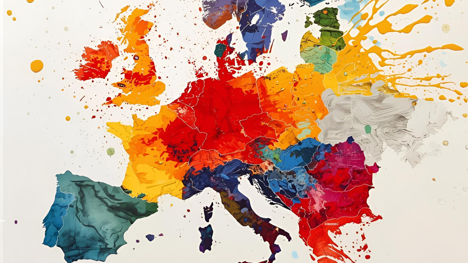 Kolorowa mapa Europy.1